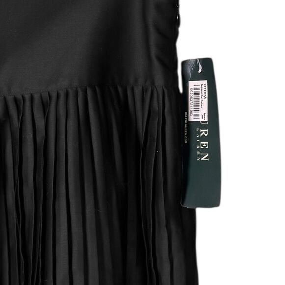 Ralph Lauren Skirt Black White Pleated Midi Preppy Old Money Elegant Size 6 NWT - Picture 4 of 9